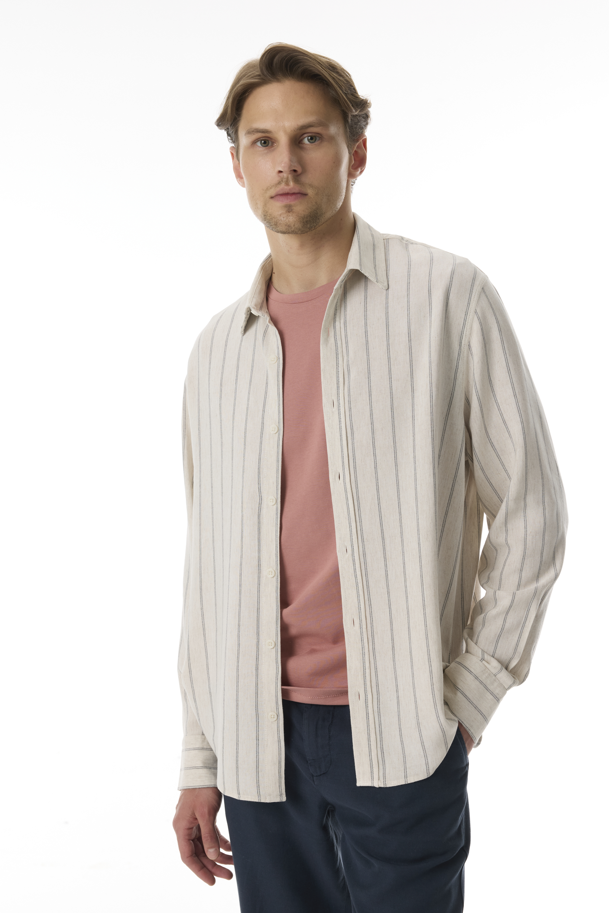 ÇİZGİLİ UZUN KOLLU GÖMLEK