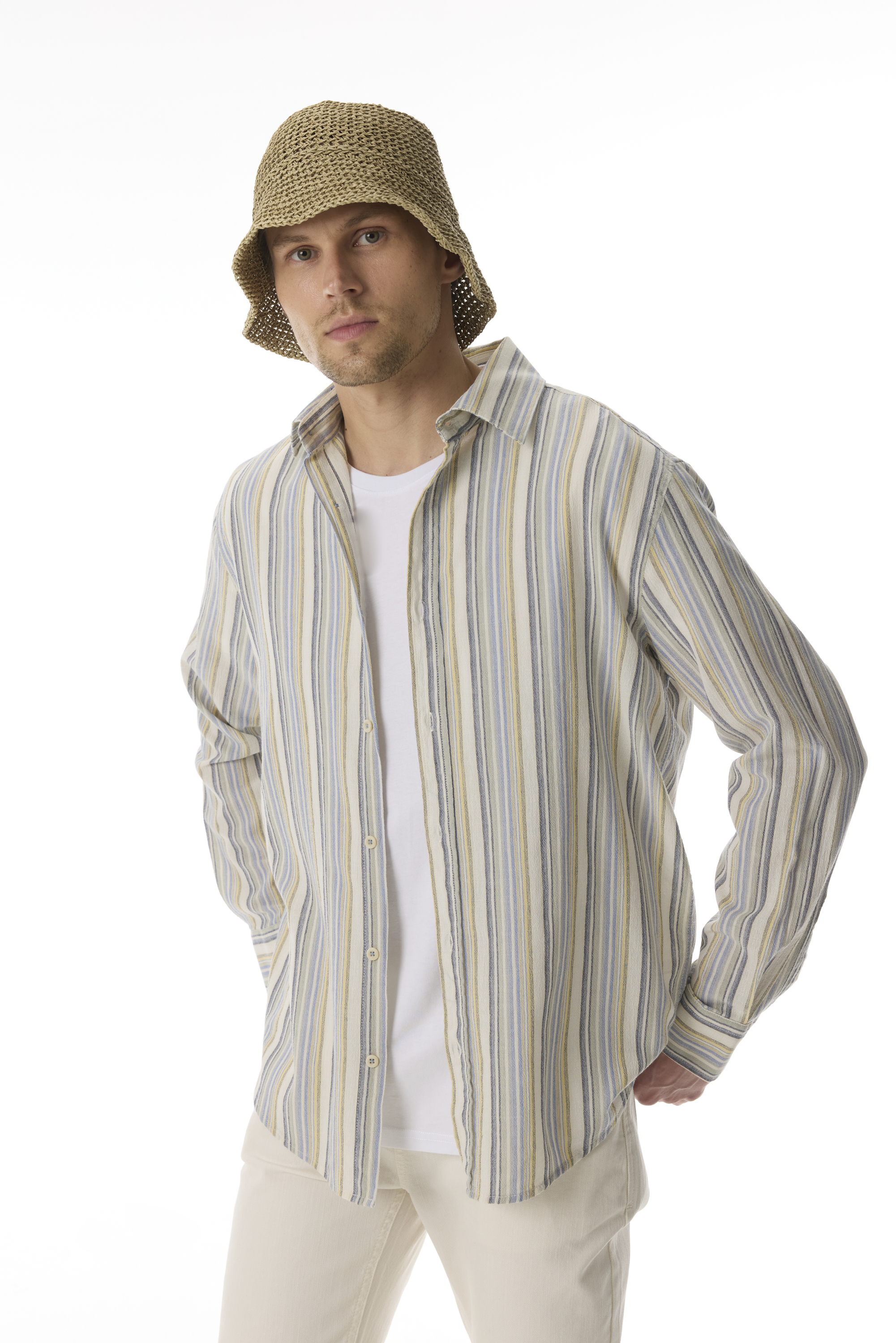 ÇİZGİLİ REGULAR FIT UZUN KOLLU GÖMLEK