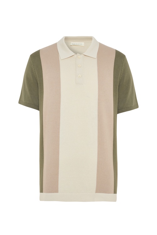  RENK BLOKLU POLO YAKA KISA KOLLU TRİKO KAZAK