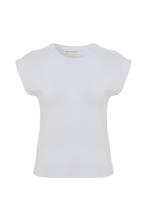  DÜŞÜK KOL BİSİKLET YAKA T-SHIRT