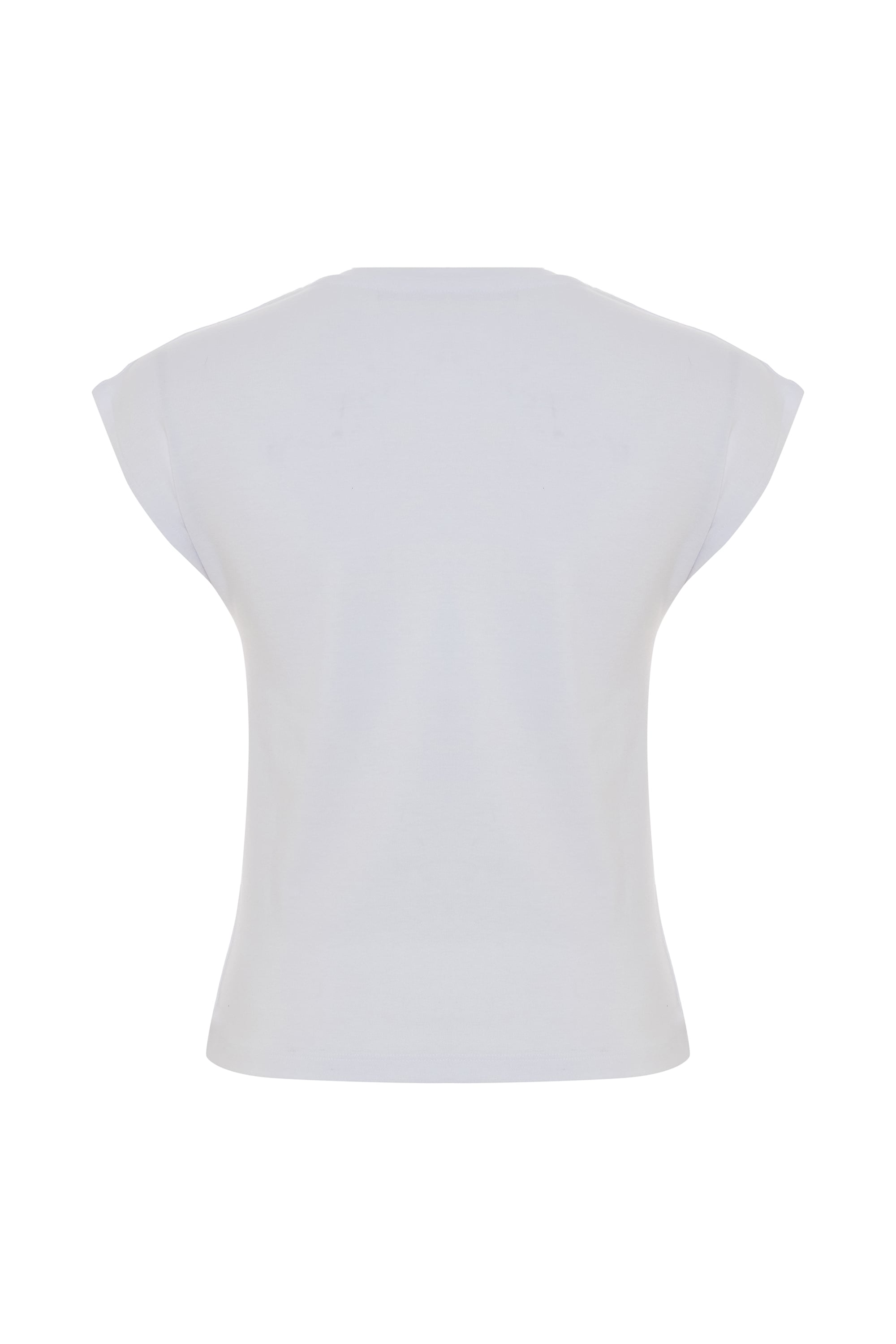 DÜŞÜK KOL BİSİKLET YAKA T-SHIRT