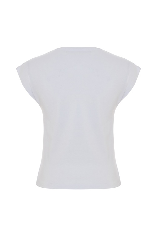  DÜŞÜK KOL BİSİKLET YAKA T-SHIRT