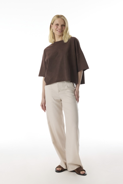  BİSİKLET YAKA CROP T-SHIRT