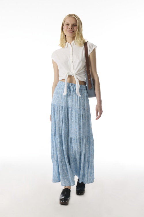  BASKILI KLOŞ UZUN ETEK