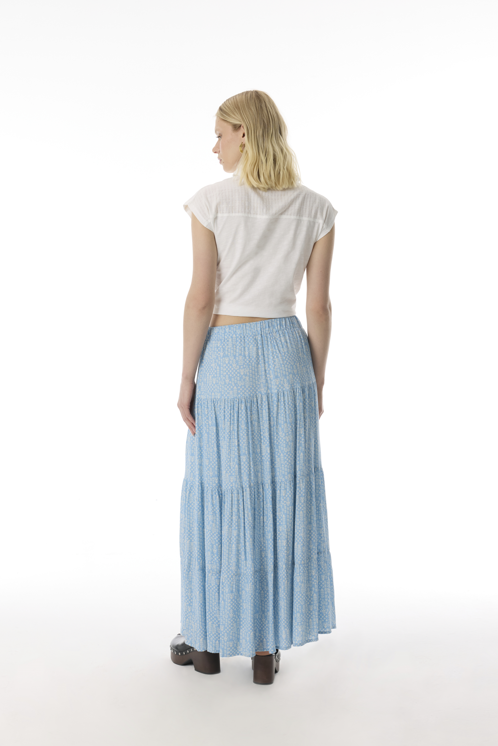 BASKILI KLOŞ UZUN ETEK