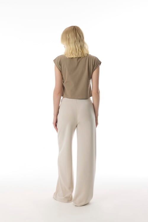  BİSİKLET YAKA CROP T-SHIRT