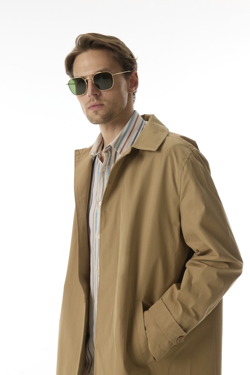  KAPÜŞONLU UZUN TRENÇKOT