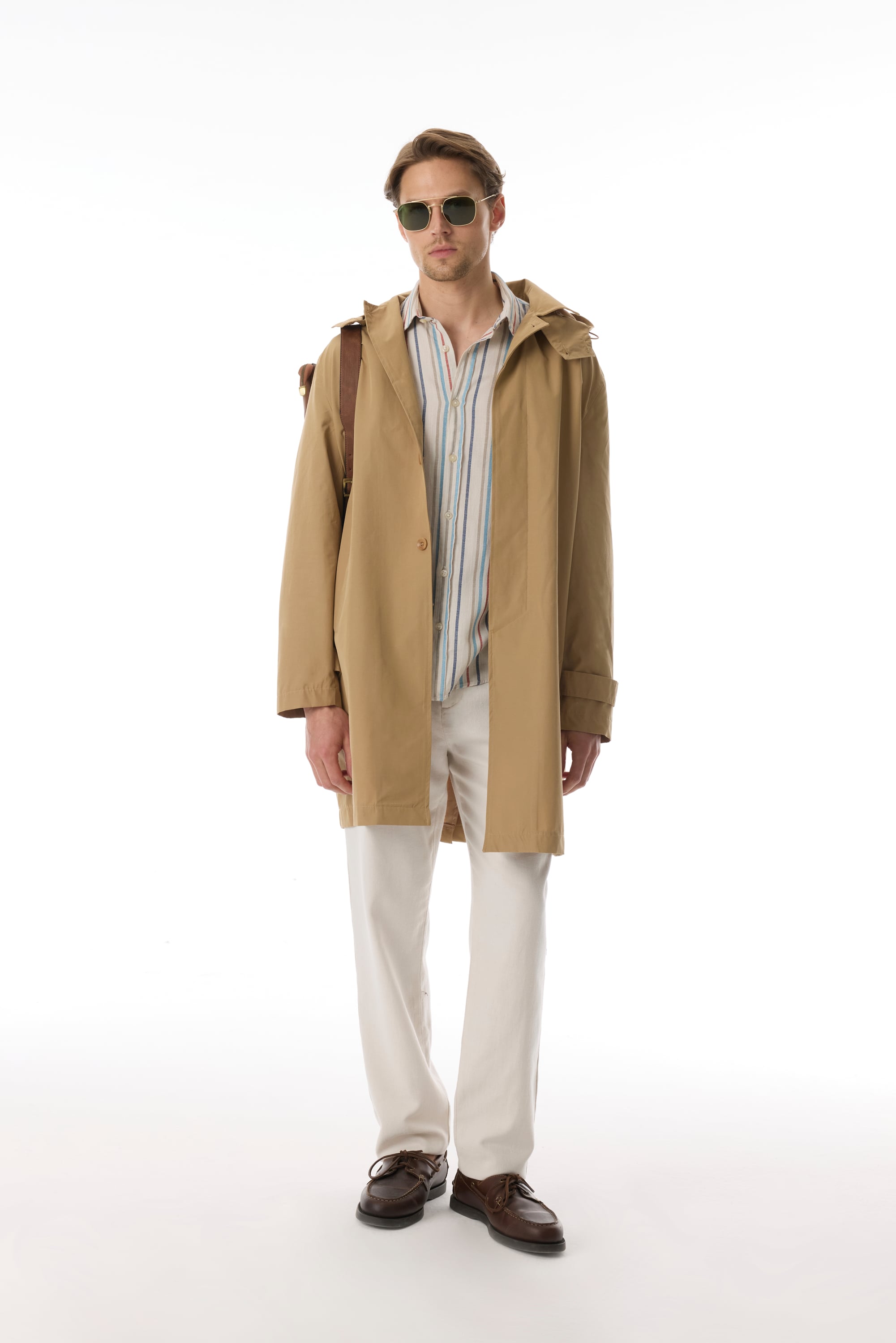 KAPÜŞONLU UZUN TRENÇKOT