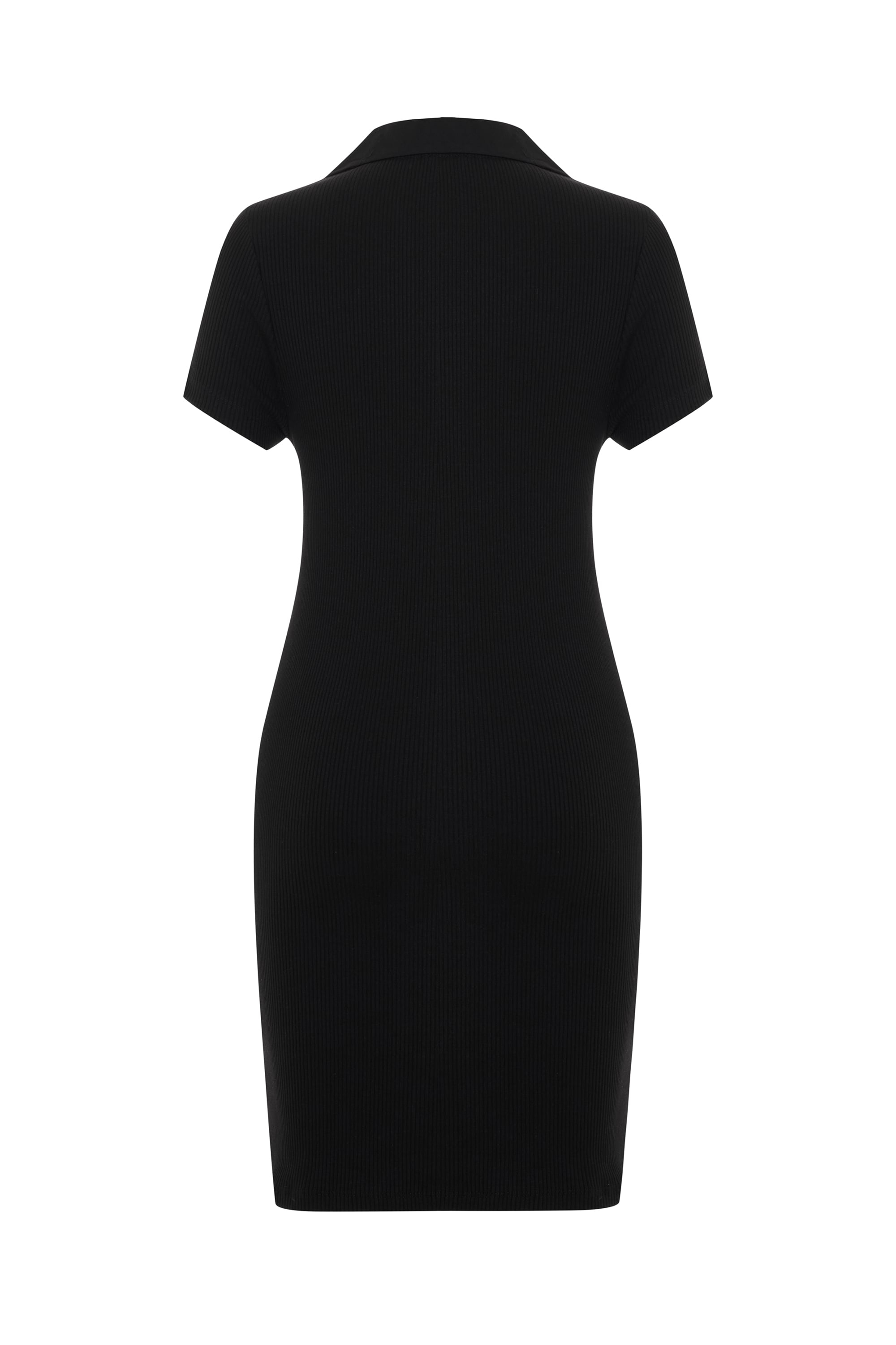 POLO YAKA DAR MİNİ ELBİSE