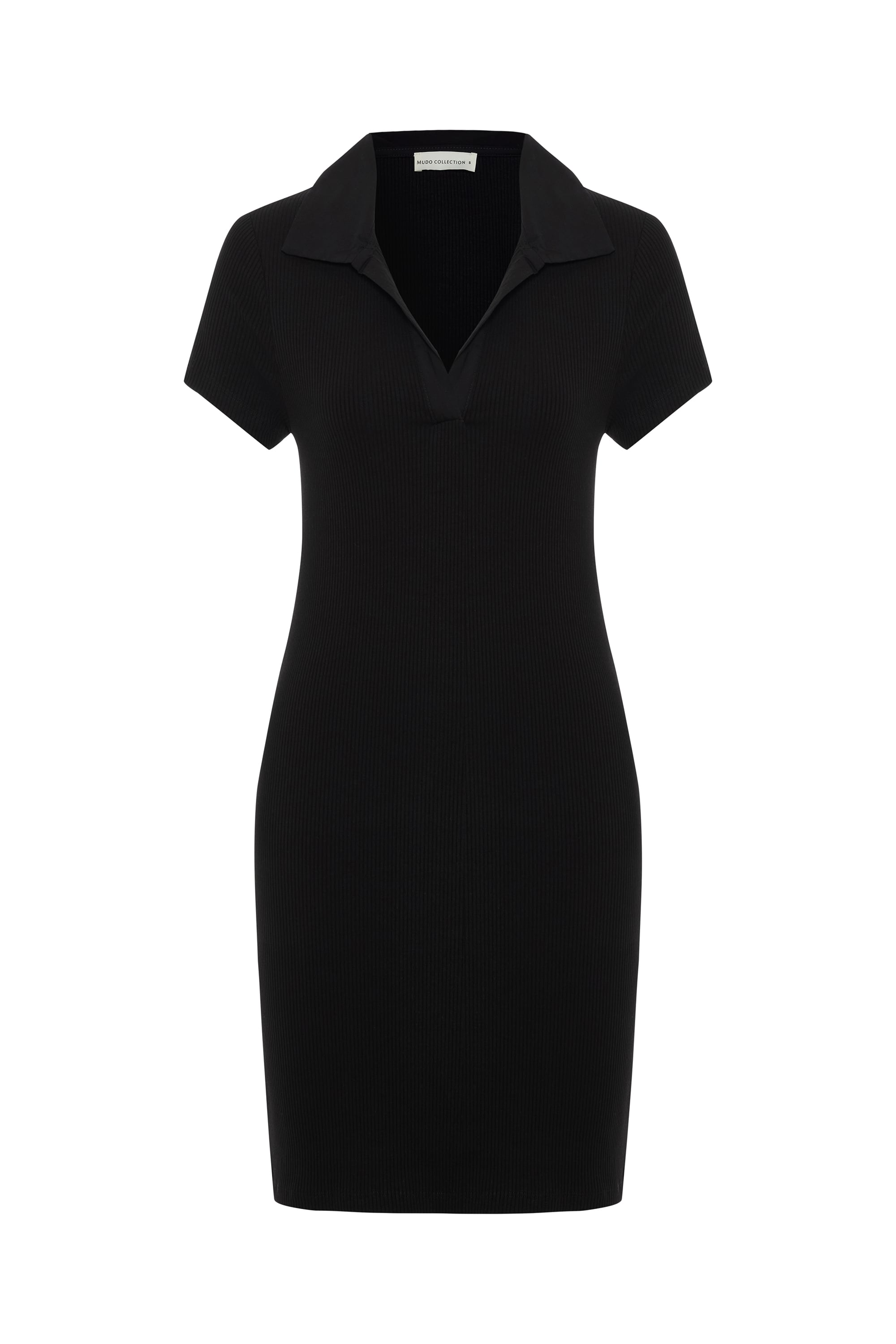 POLO YAKA DAR MİNİ ELBİSE