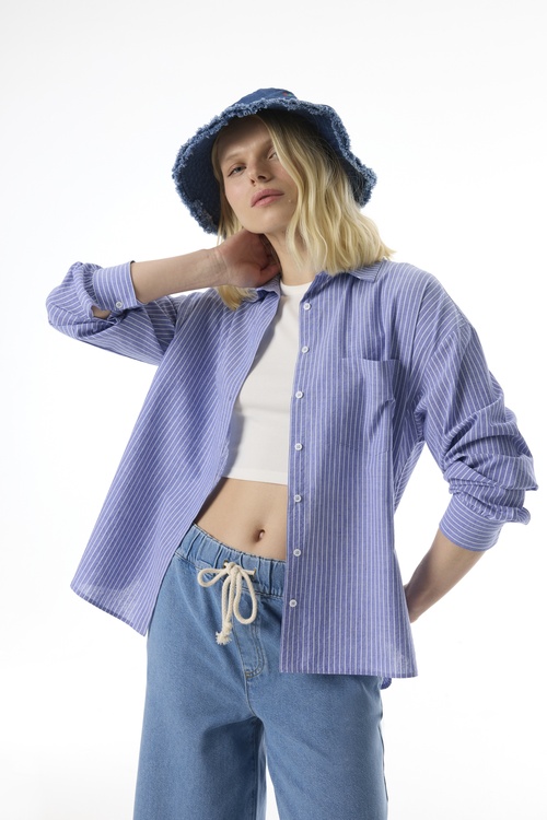  ÇİZGİLİ UZUN KOLLU GÖMLEK