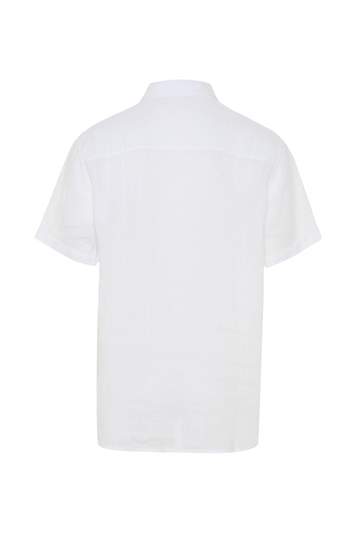  REGULAR FIT KISA KOLLU KETEN GÖMLEK