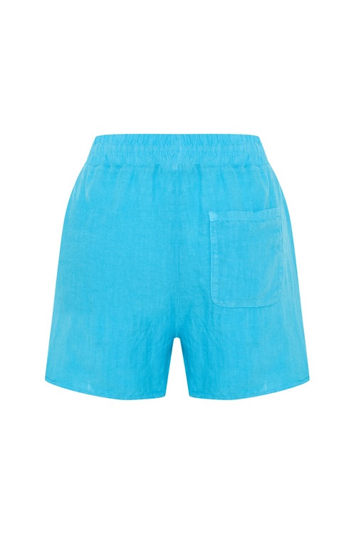  RELAX FIT BELİ LASTİKLİ KETEN ŞORT