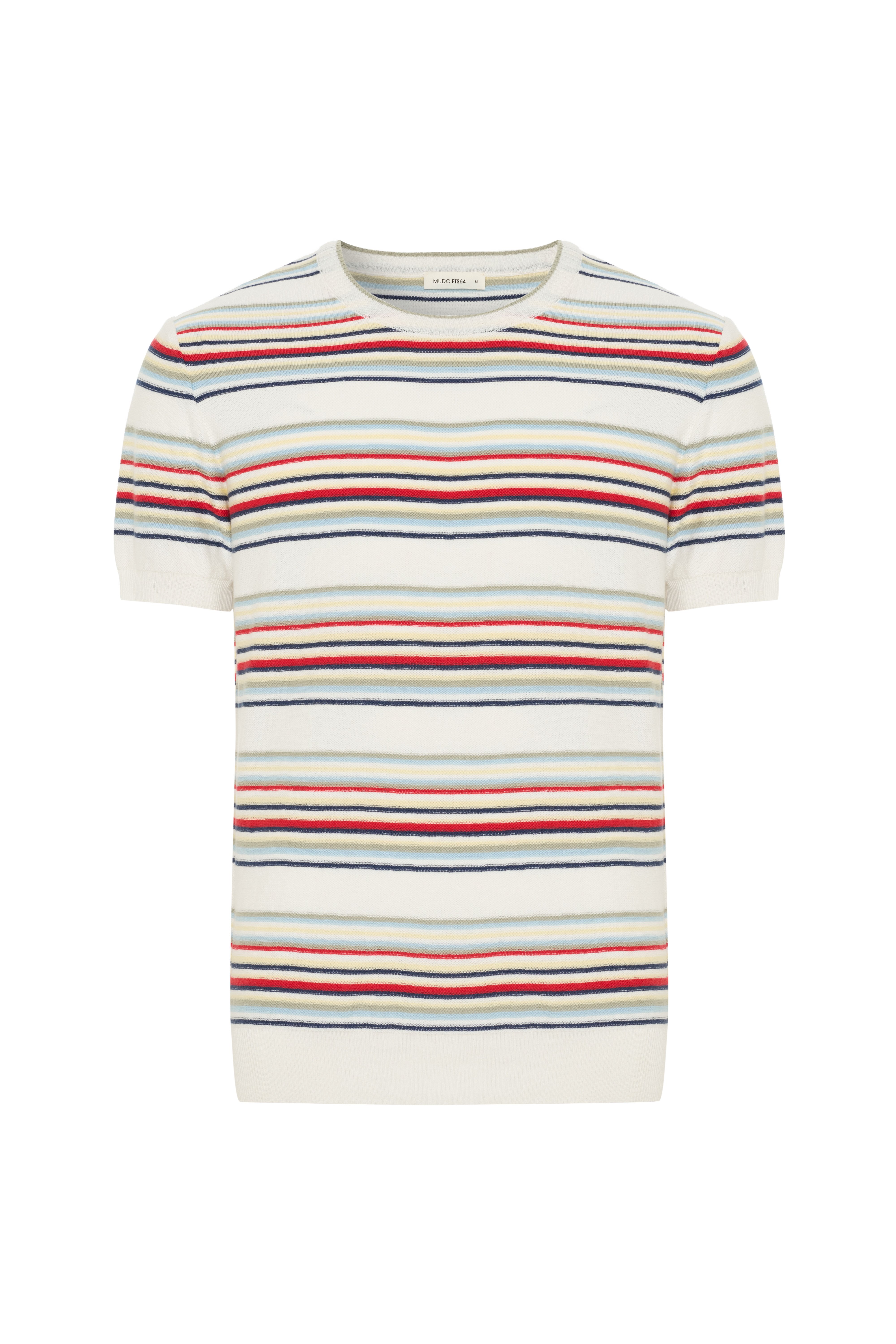 ÇİZGİLİ BİSİKLET YAKA KISA KOLLU TRİKO KAZAK