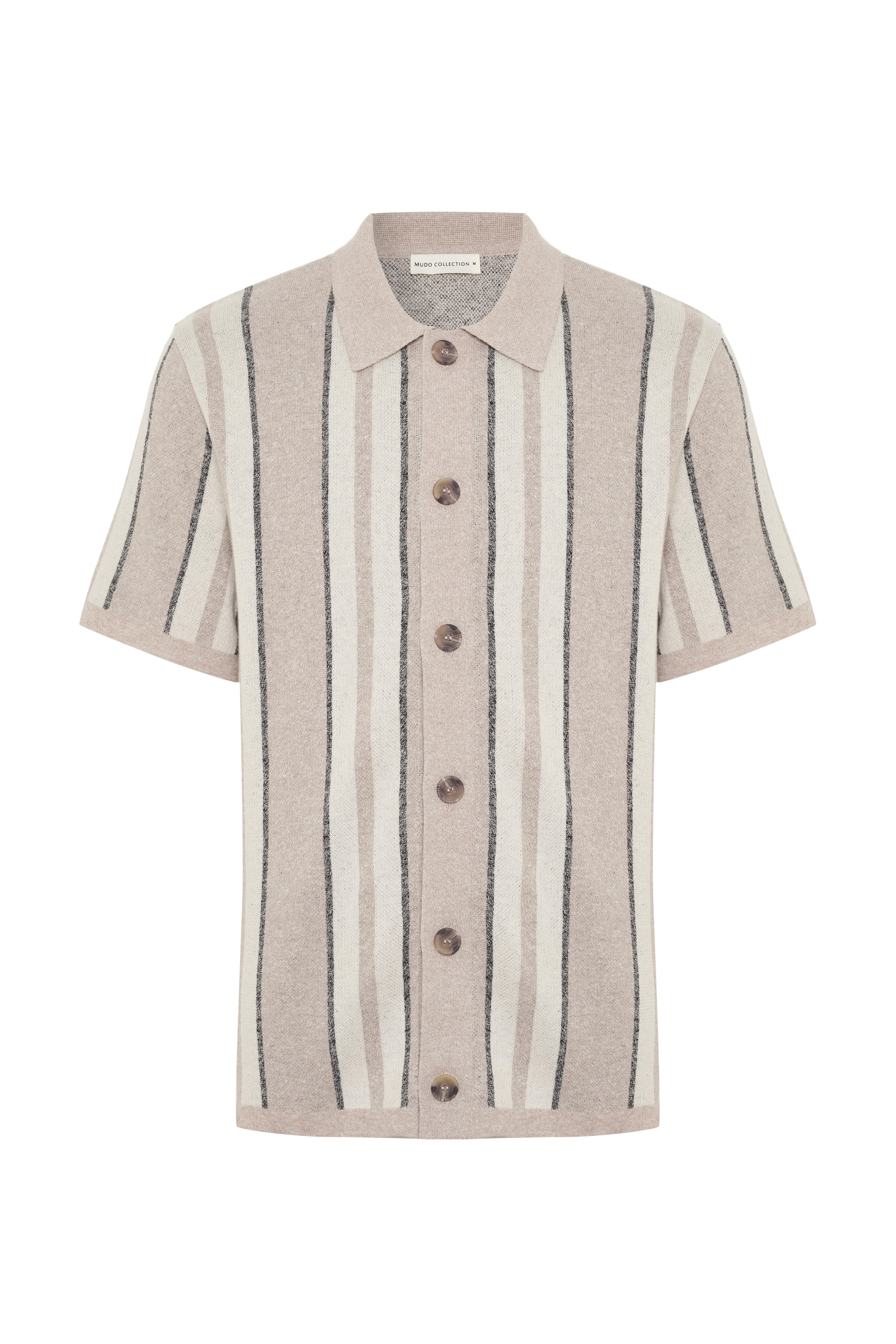 ÇİZGİLİ POLO YAKA KISA KOLLU TRİKO HIRKA