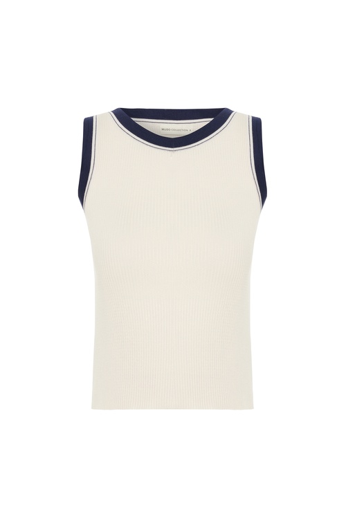  BİSİKLET YAKA KOLSUZ TRİKO KAZAK