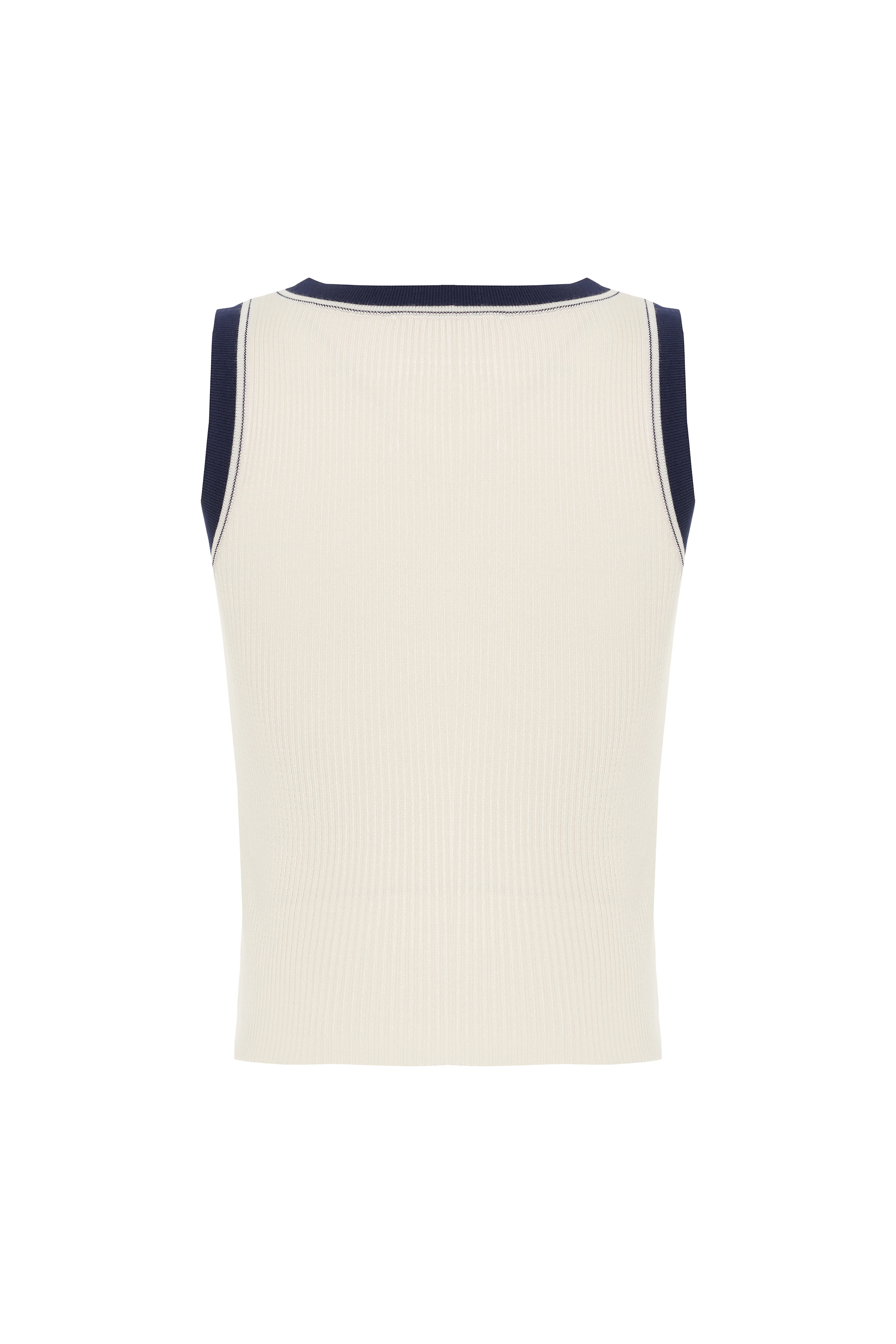 BİSİKLET YAKA KOLSUZ TRİKO KAZAK