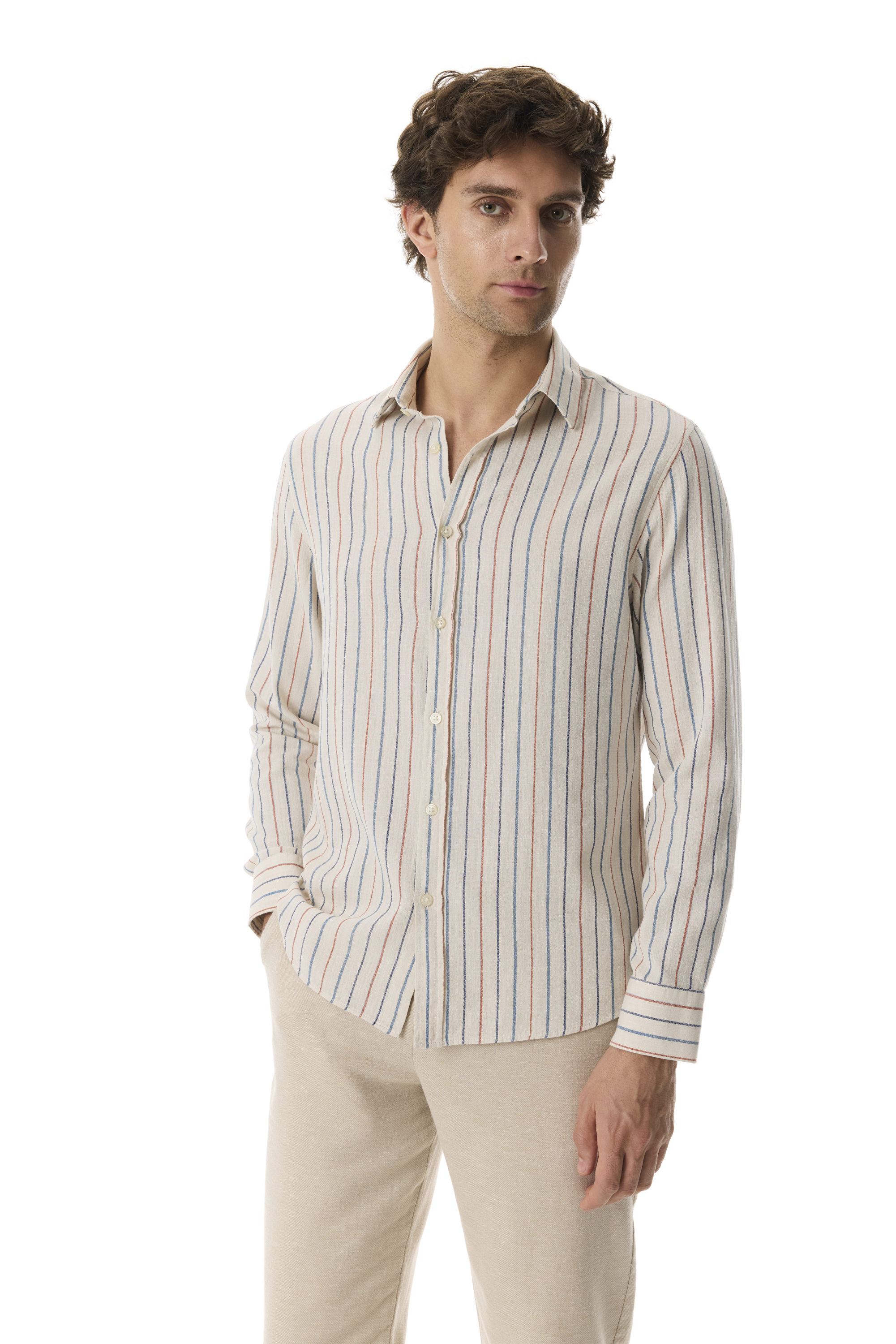 ÇİZGİLİ REGULAR FIT UZUN KOLLU GÖMLEK