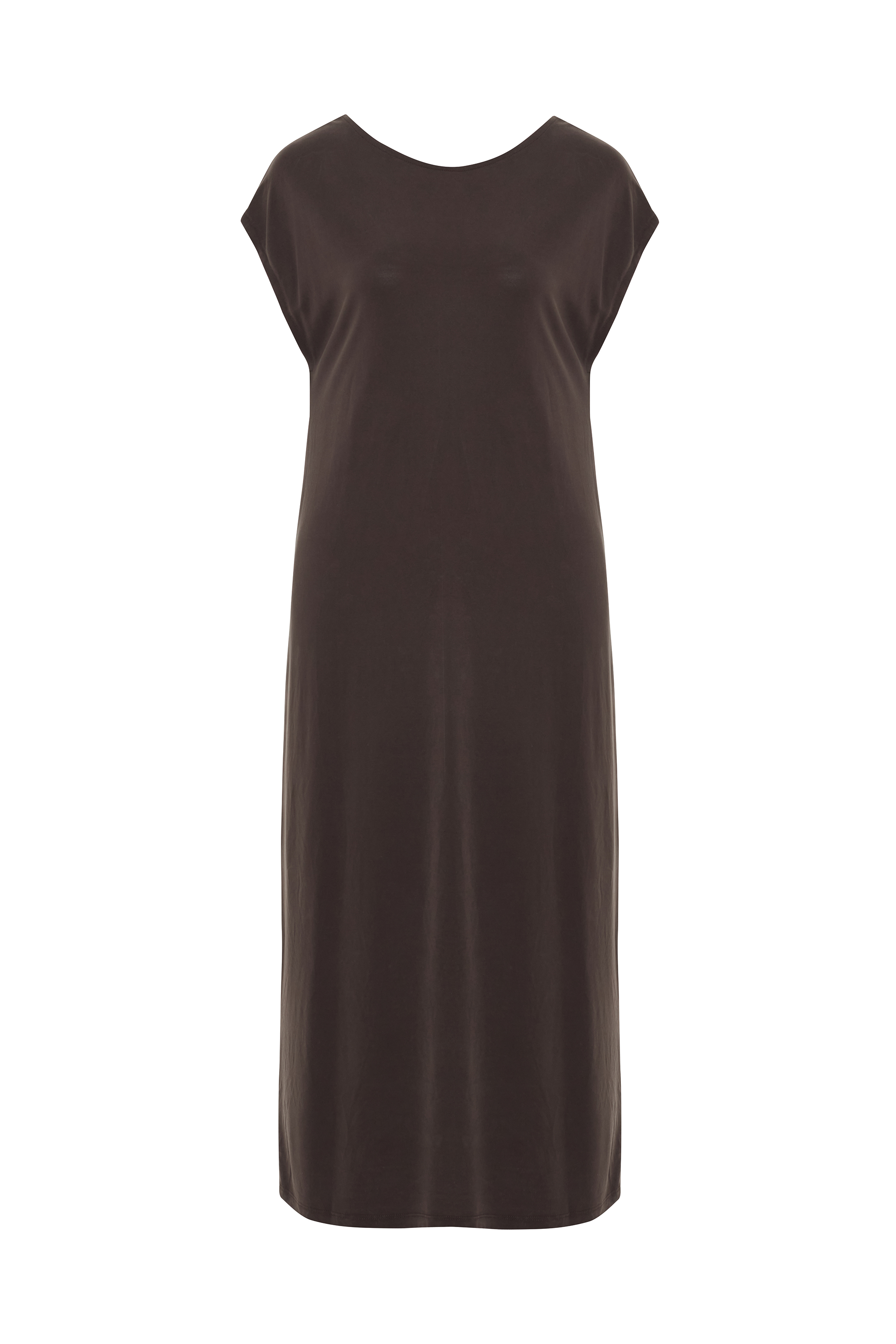 MODAL KARIŞIMLI KISA KOLLU MİDİ ELBİSE