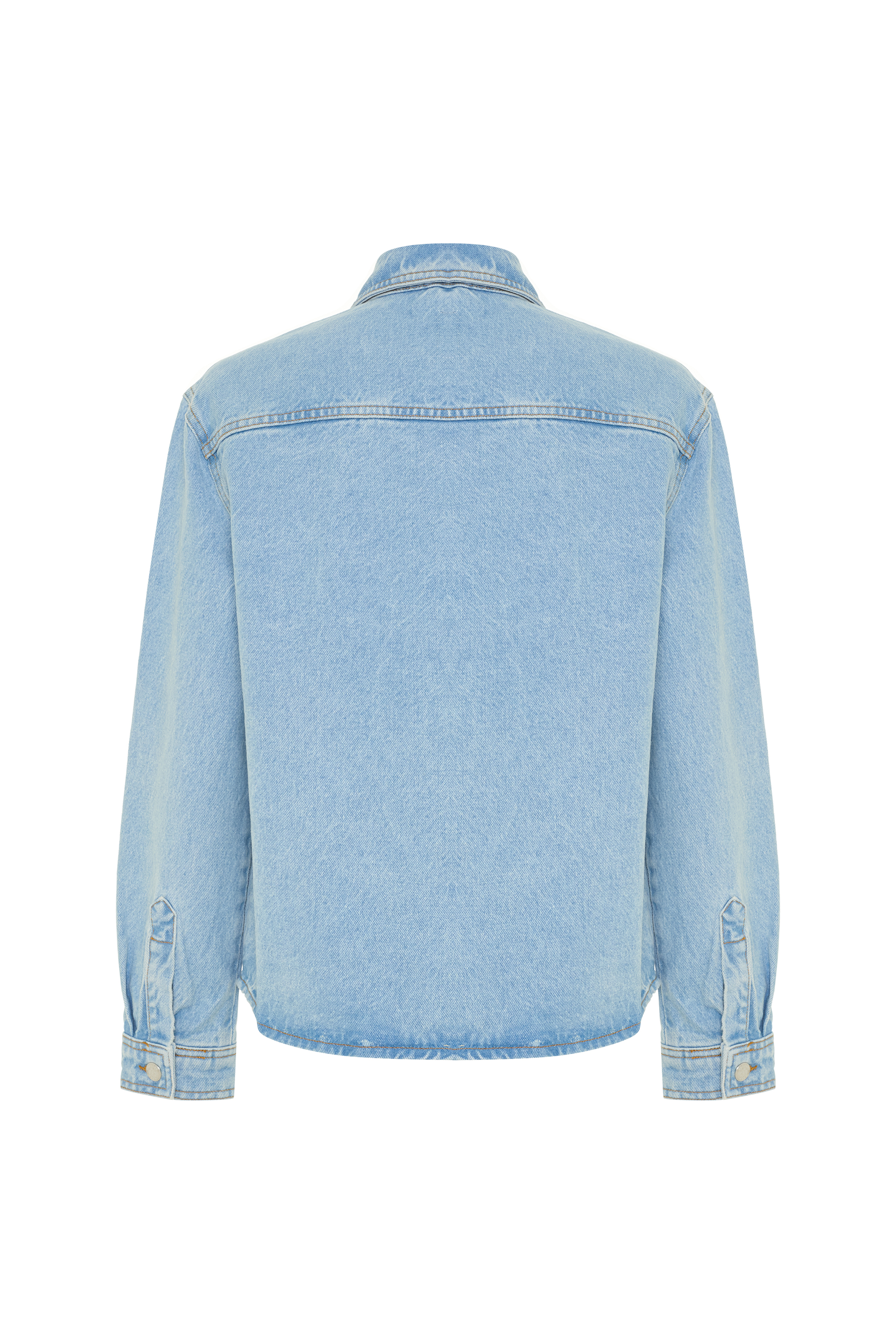 REGULAR FIT NAKIŞLI JEAN CEKET