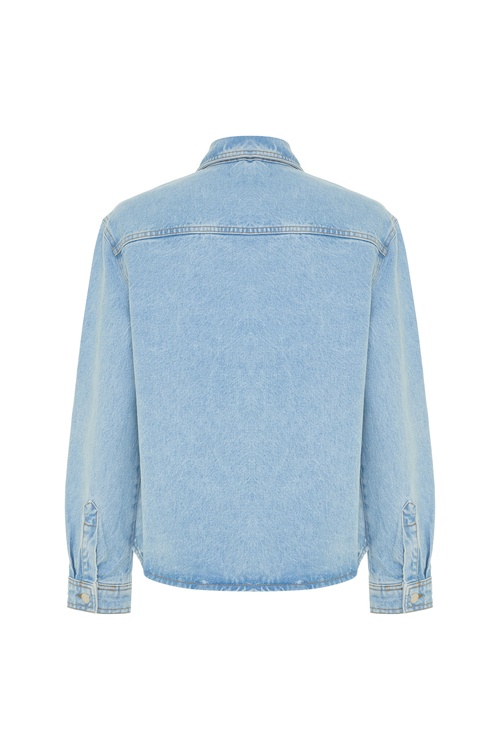  REGULAR FIT NAKIŞLI JEAN CEKET