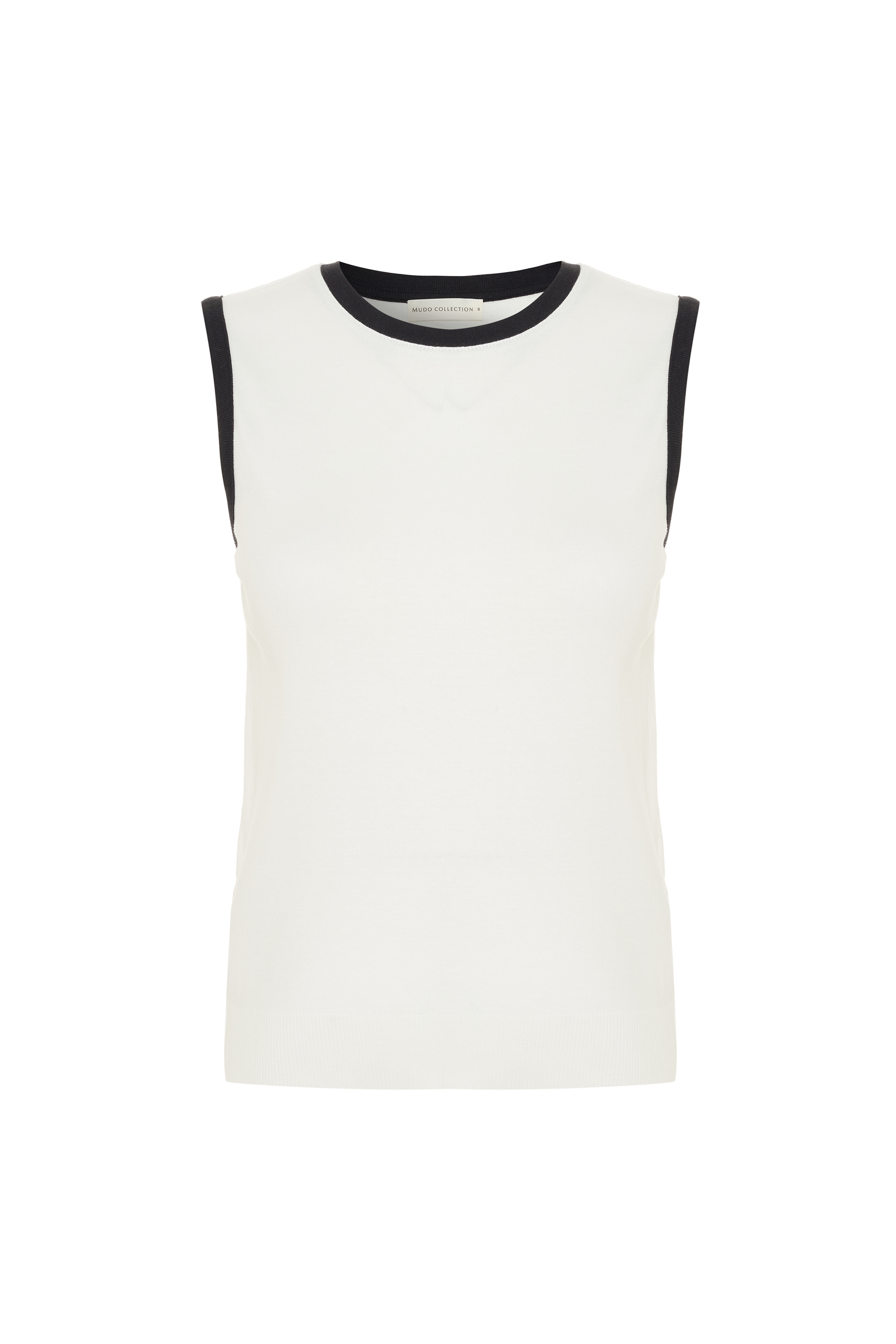 MODAL KARIŞIMLI BİSİKLET YAKA KOLSUZ BLUZ