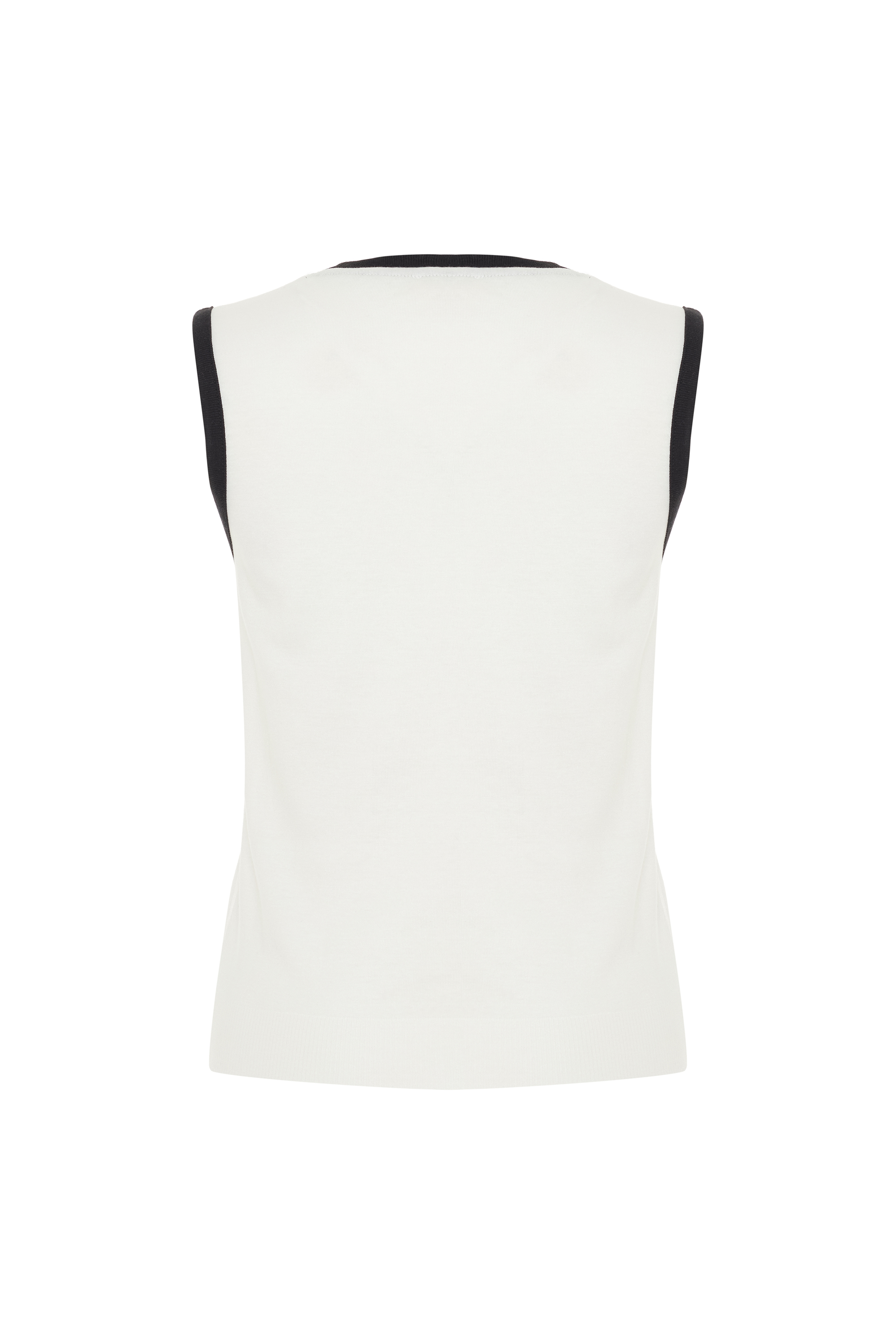 MODAL KARIŞIMLI BİSİKLET YAKA KOLSUZ BLUZ