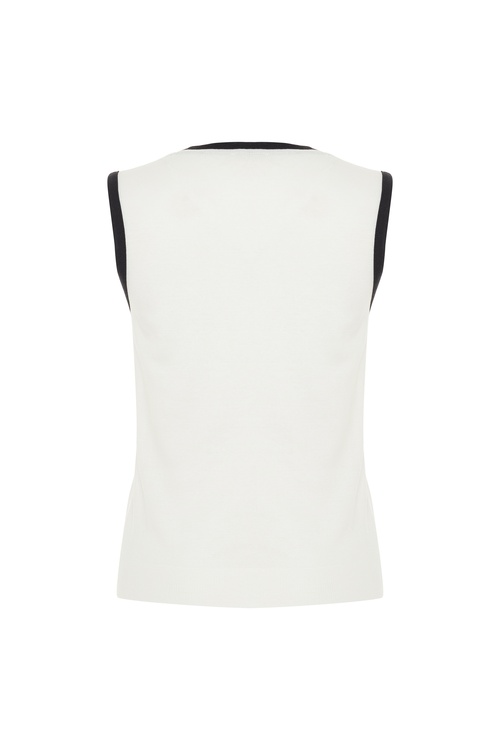  MODAL KARIŞIMLI BİSİKLET YAKA KOLSUZ BLUZ