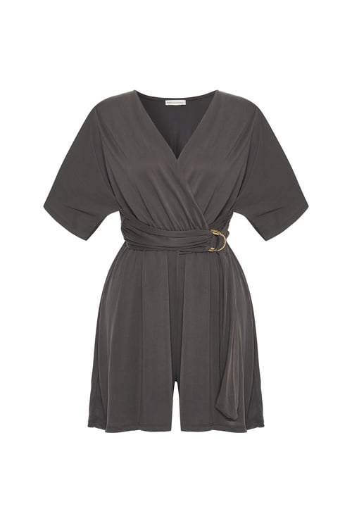  KEMER DETAYLI KRUVAZE YAKA MİNİ TULUM