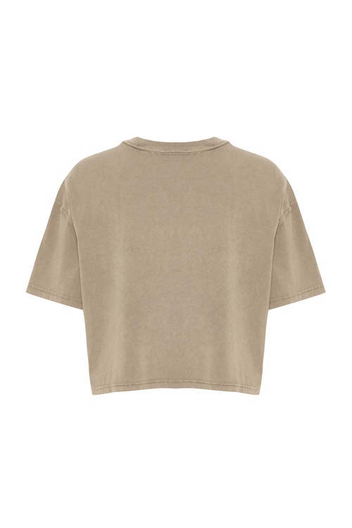  BİSİKLET YAKA CROP T-SHIRT