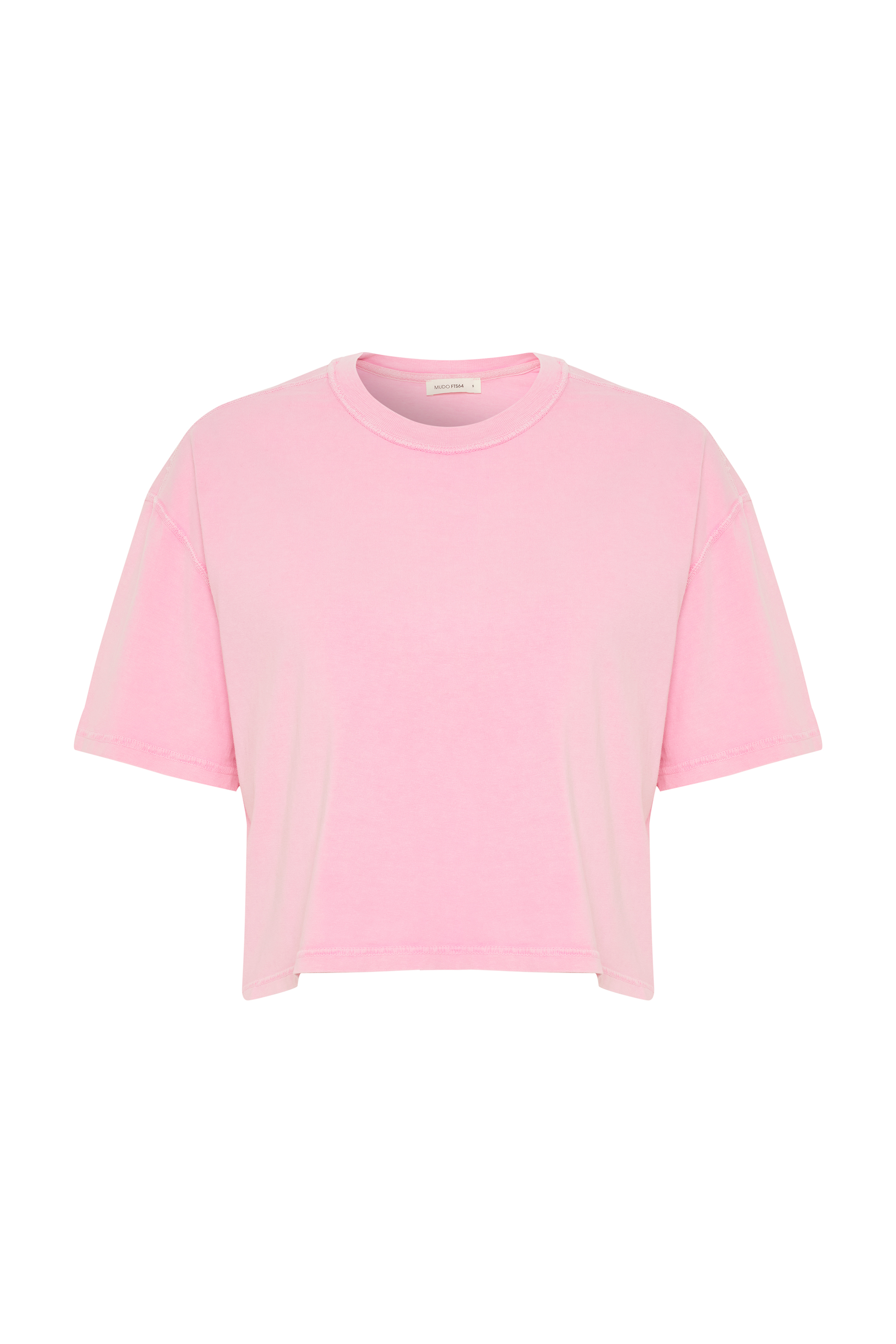 BİSİKLET YAKA CROP T-SHIRT