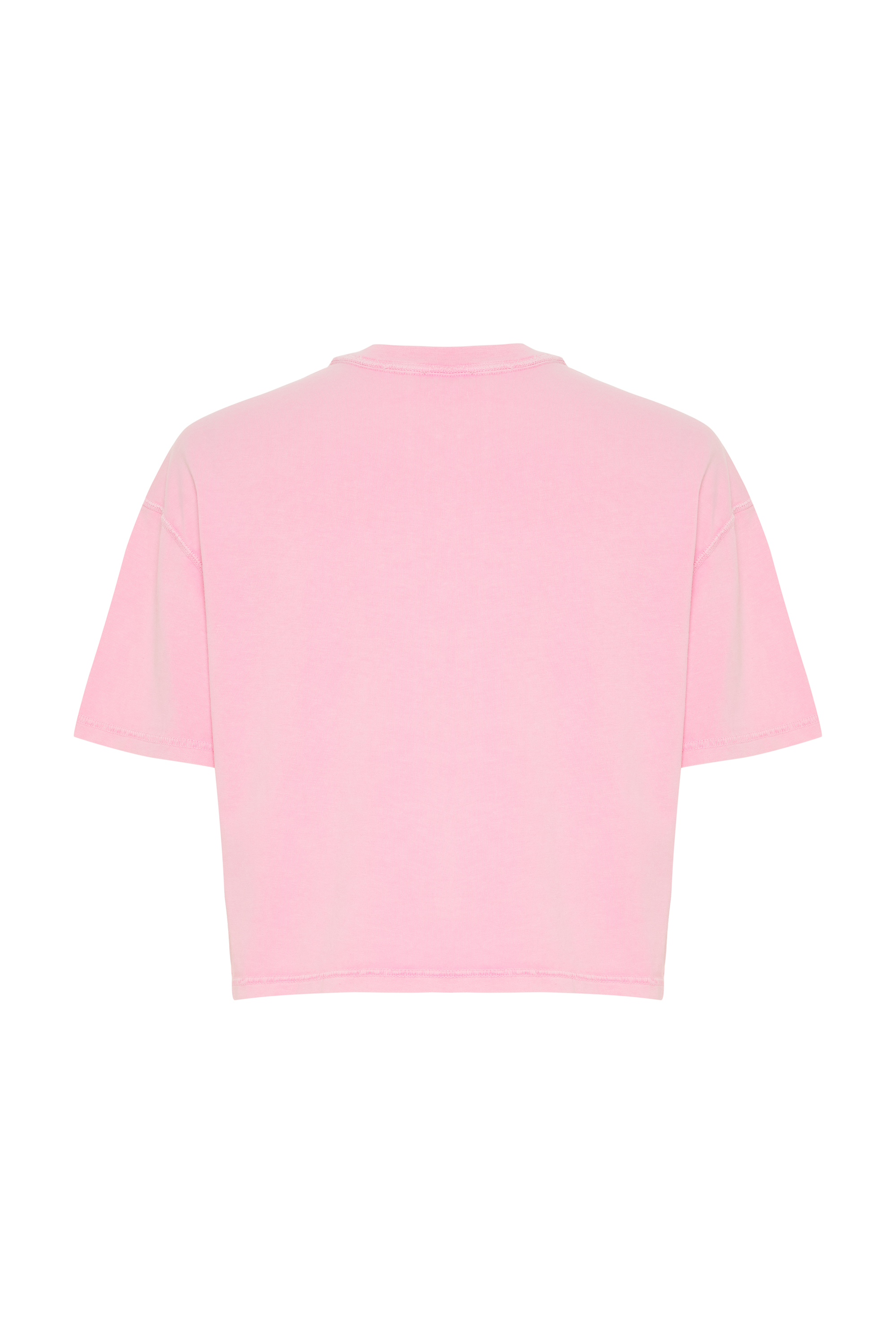 BİSİKLET YAKA CROP T-SHIRT