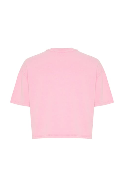  BİSİKLET YAKA CROP T-SHIRT