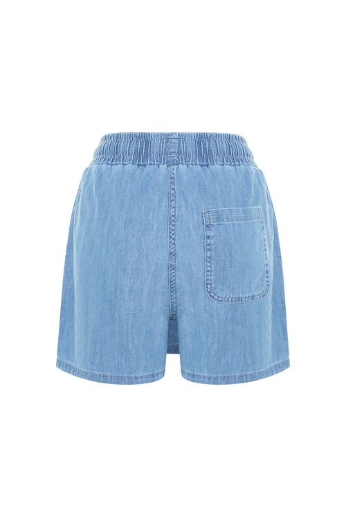  BAĞLAMA DETAYLI JEAN ŞORT ETEK
