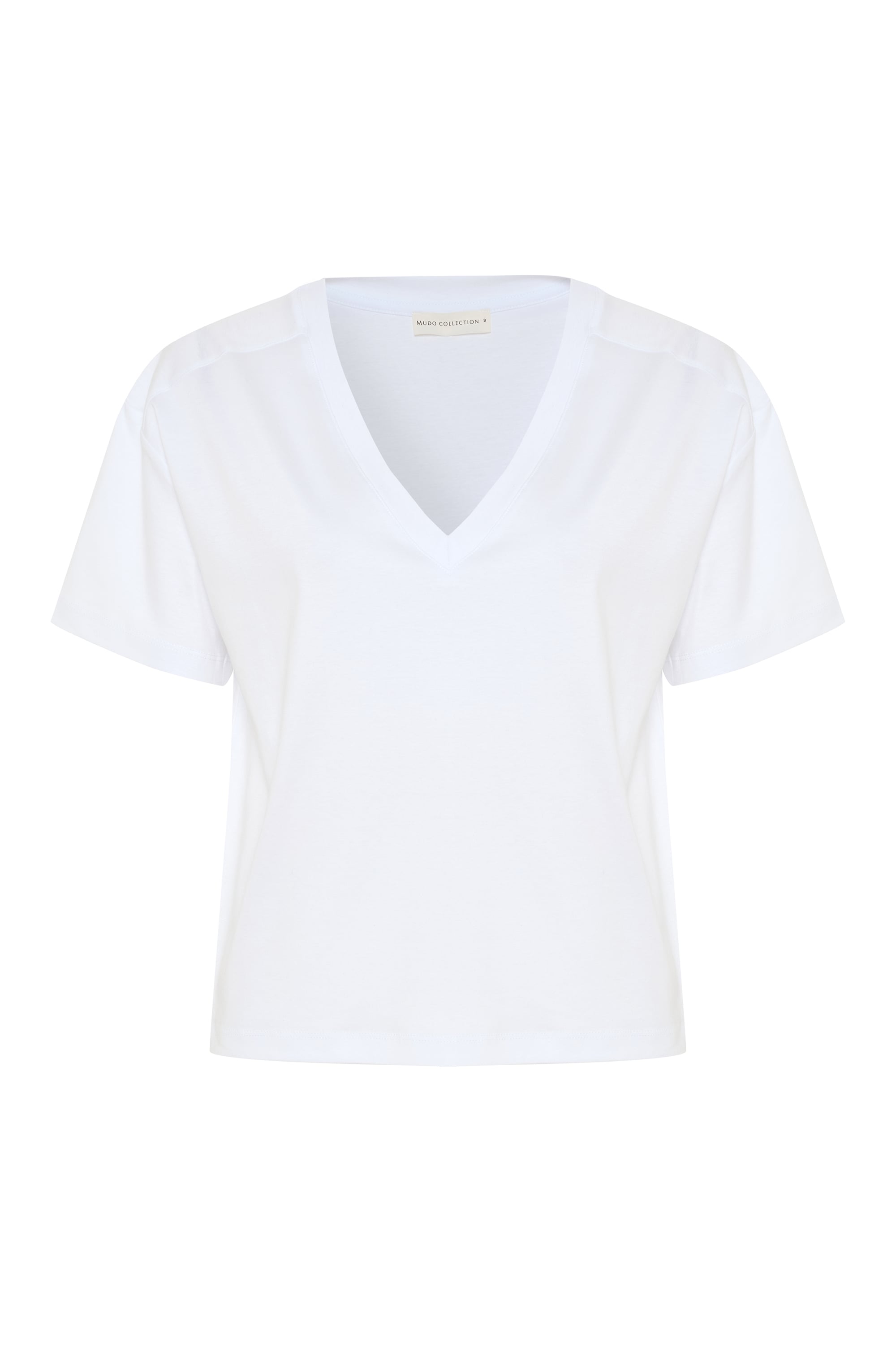 V YAKA KISA KOLLU T-SHIRT