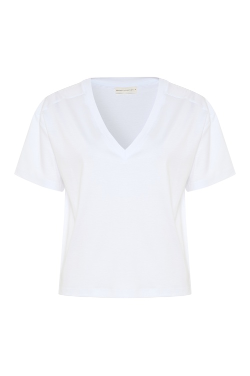  V YAKA KISA KOLLU T-SHIRT