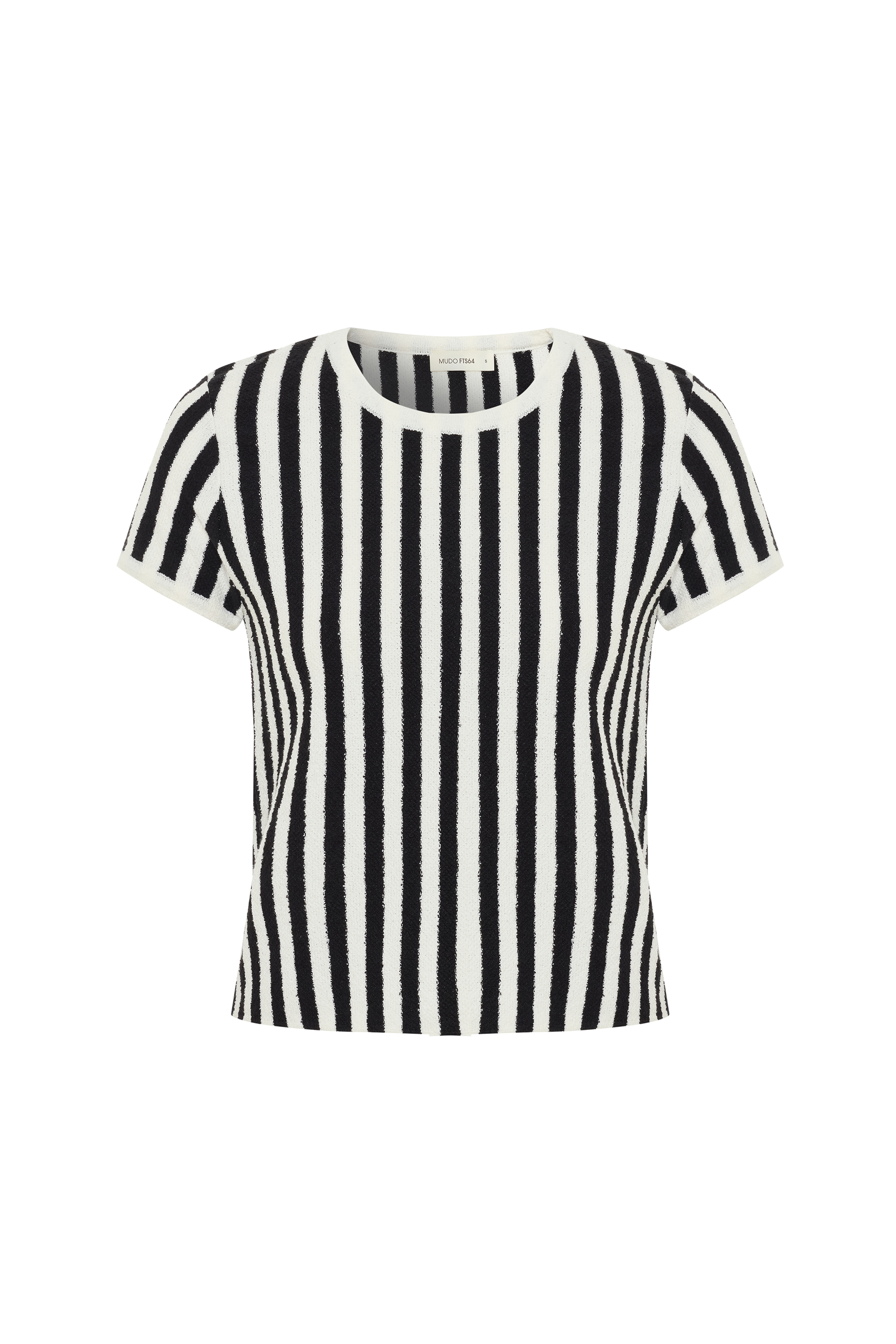 ÇİZGİLİ BİSİKLET YAKA KISA KOLLU TRİKO KAZAK