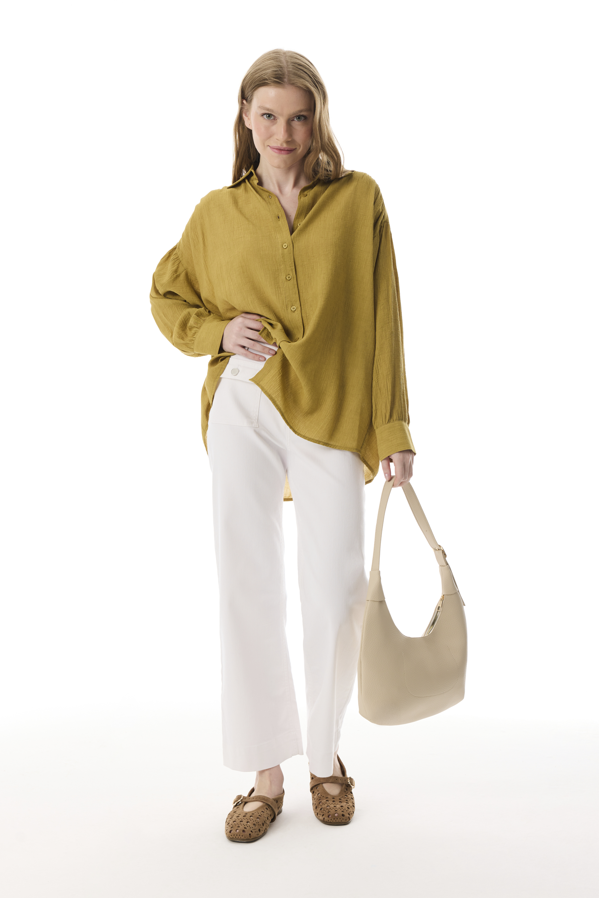 OVERSIZE DOKULU CASUAL GÖMLEK