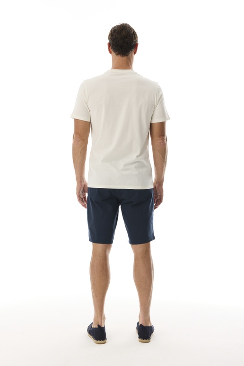  BASKILI BİSİKLET YAKA KISA KOLLU T-SHIRT