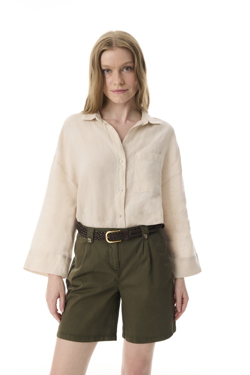  OVERSIZE KETEN GÖMLEK