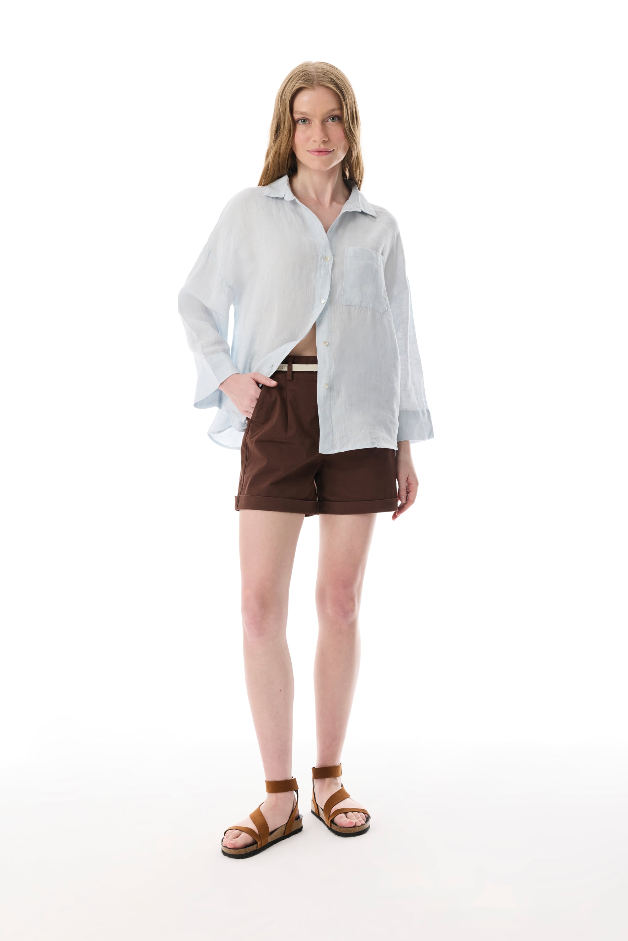 OVERSIZE KETEN GÖMLEK