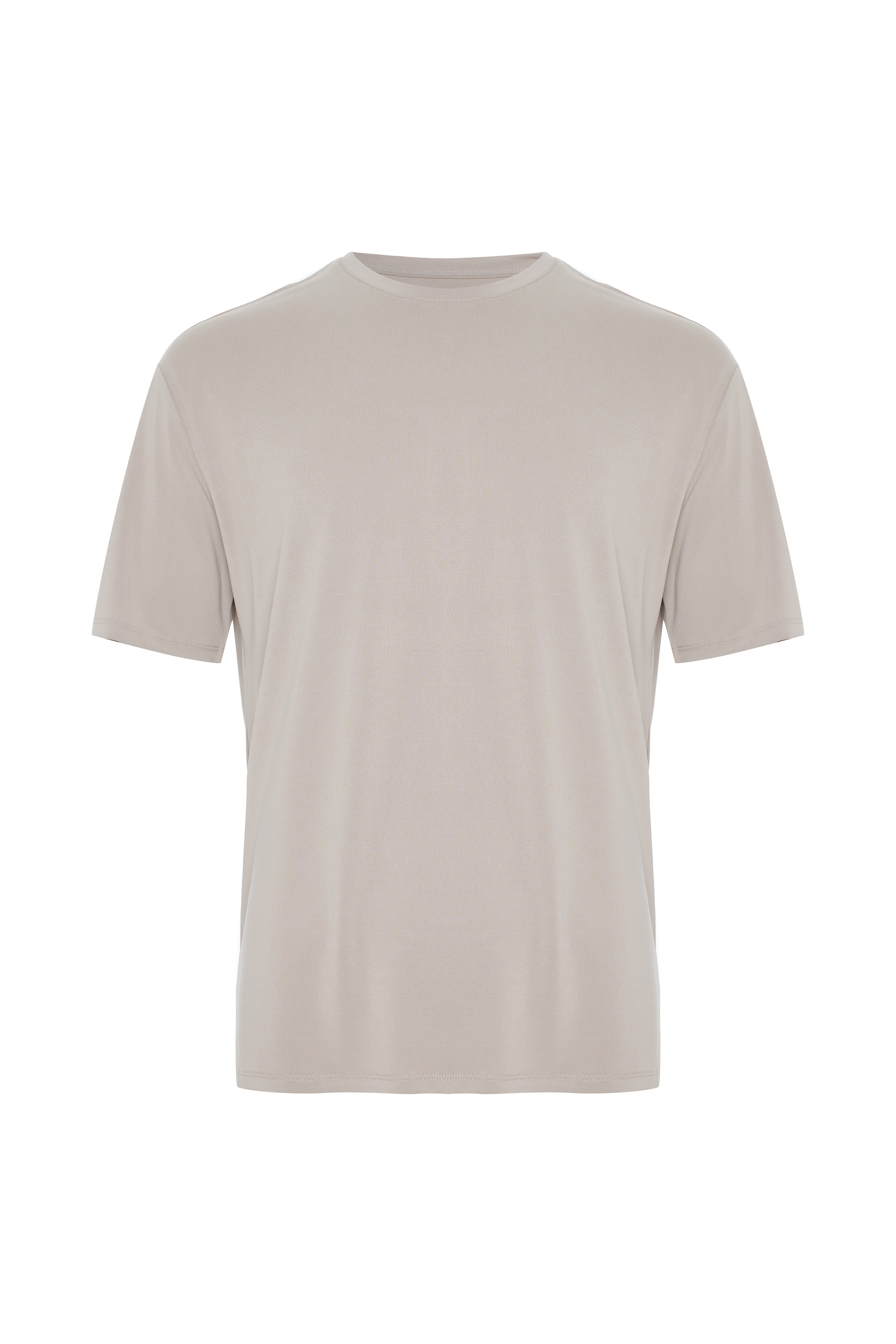 OVERSIZE MODAL BİSİKLET YAKA T-SHIRT