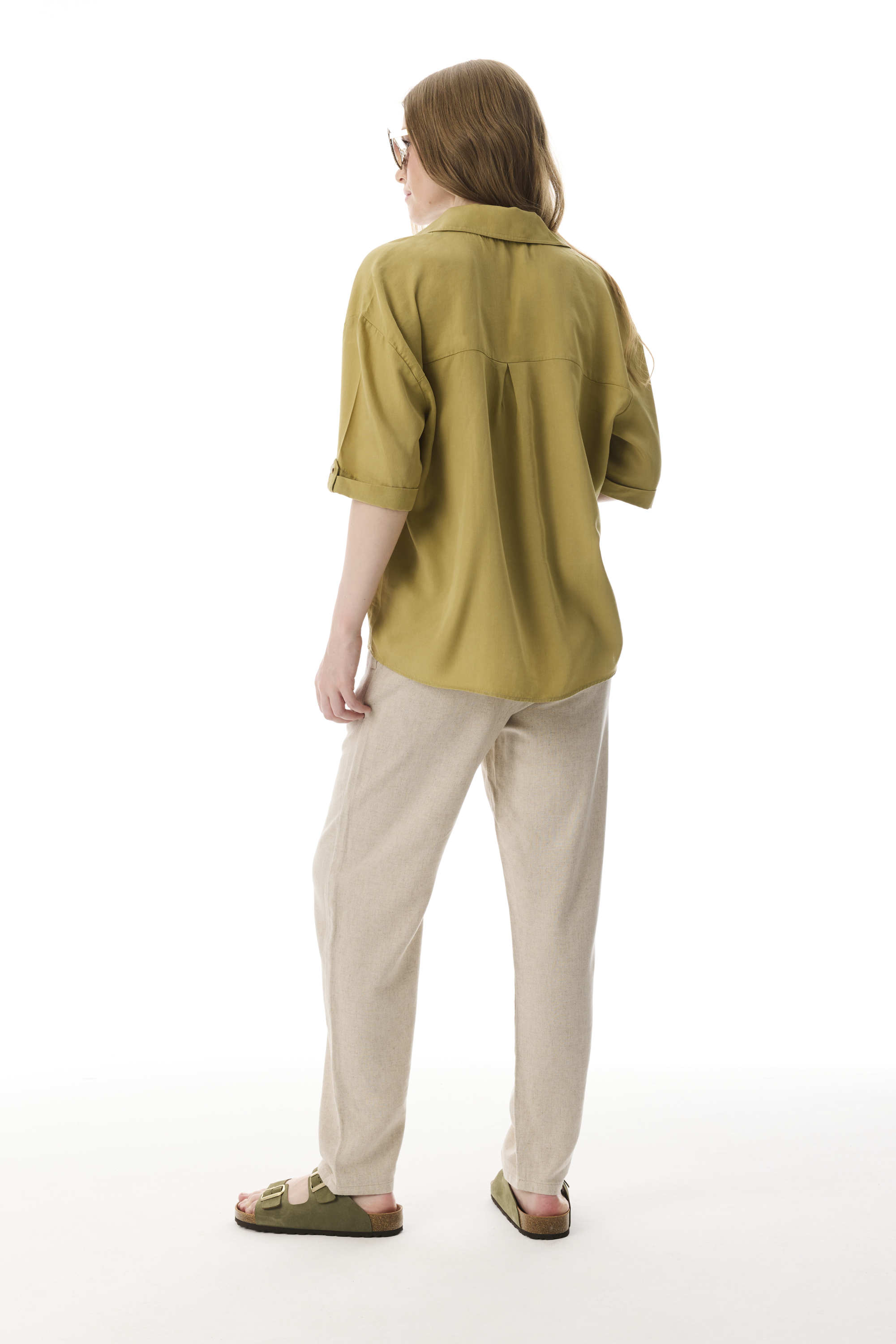 LİYOSEL KISA KOLLU GÖMLEK