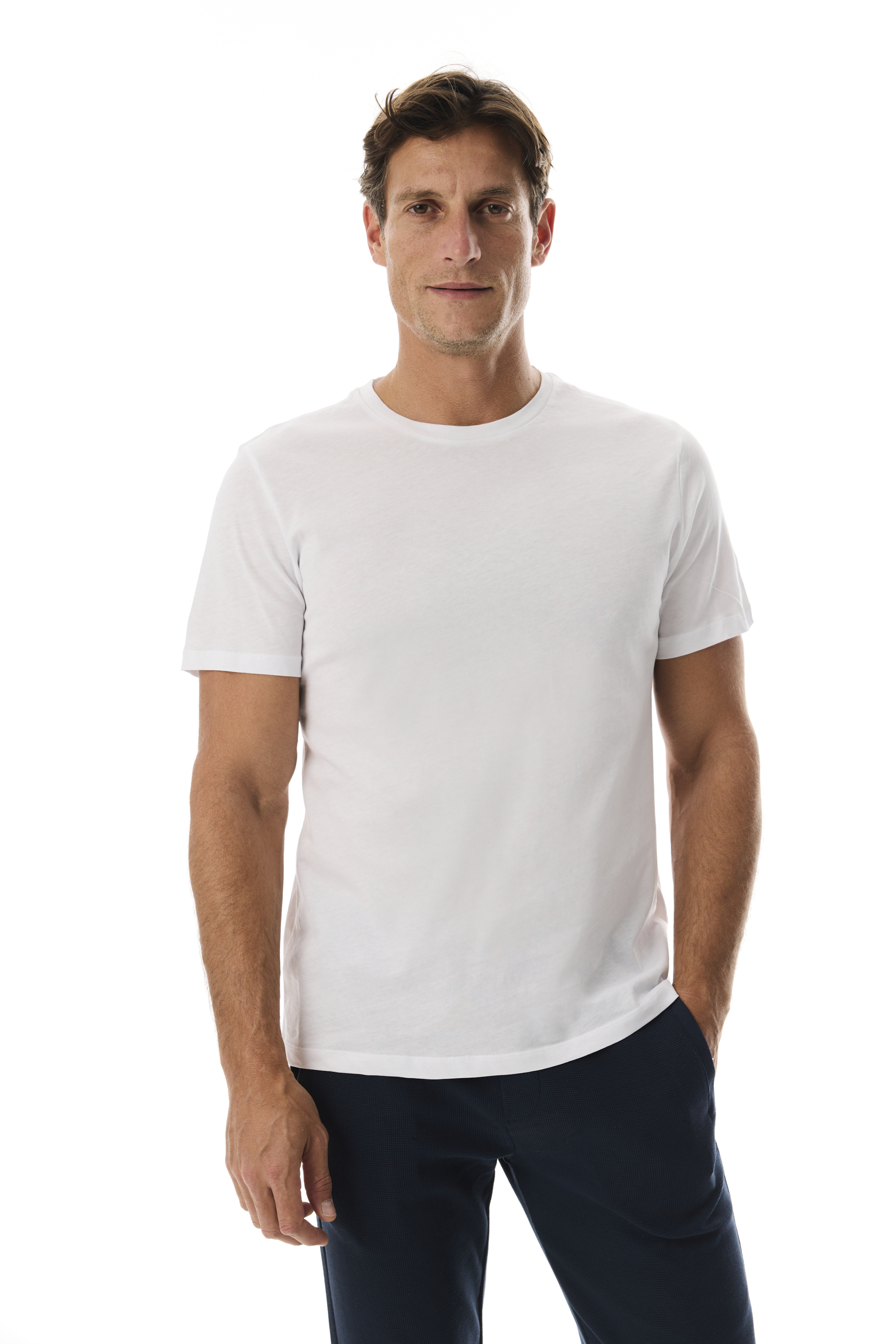 KISA KOLLU BİSİKLET YAKA T-SHIRT