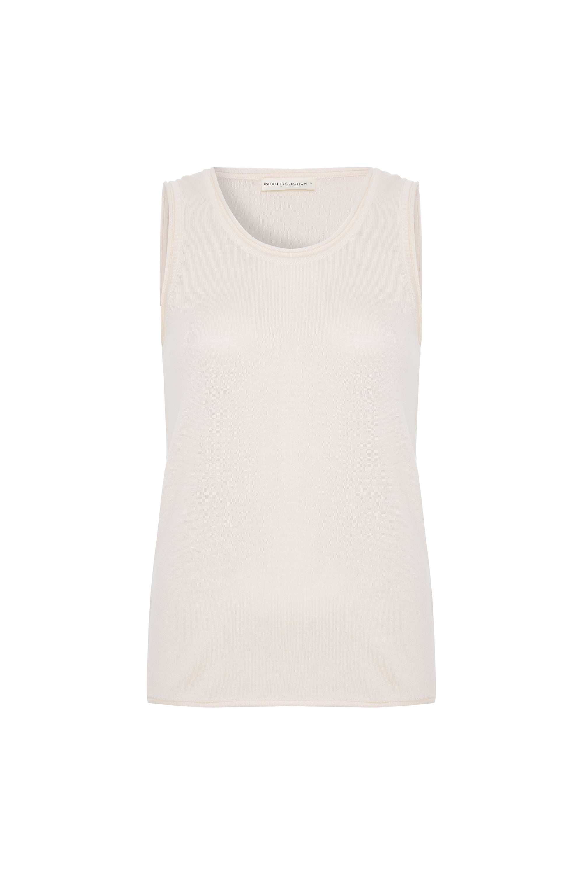 MODAL KARIŞIMLI AÇIK YAKA KOLSUZ TRİKO KAZAK