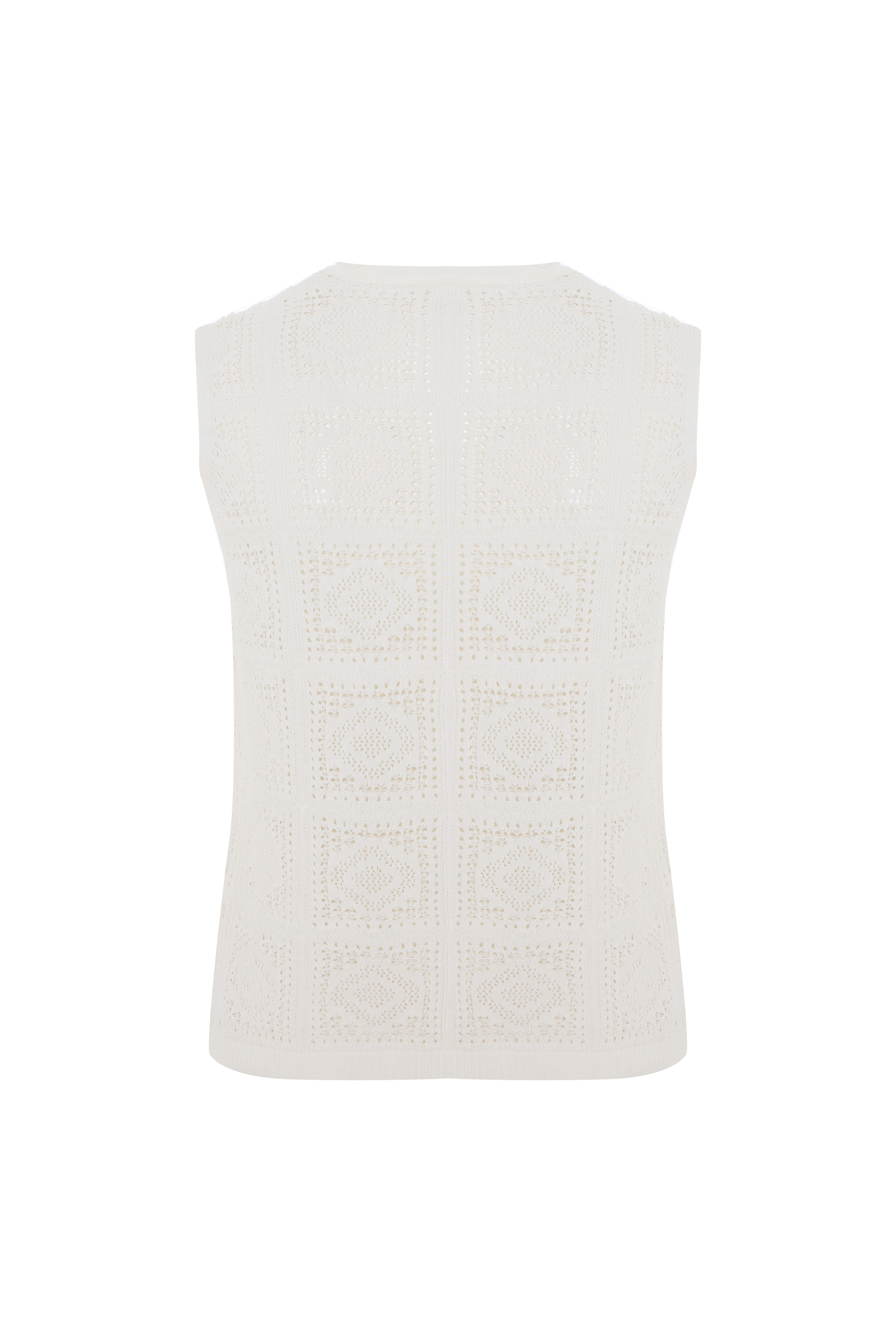 BİSİKLET YAKA ÖRGÜ DETAYLI YELEK