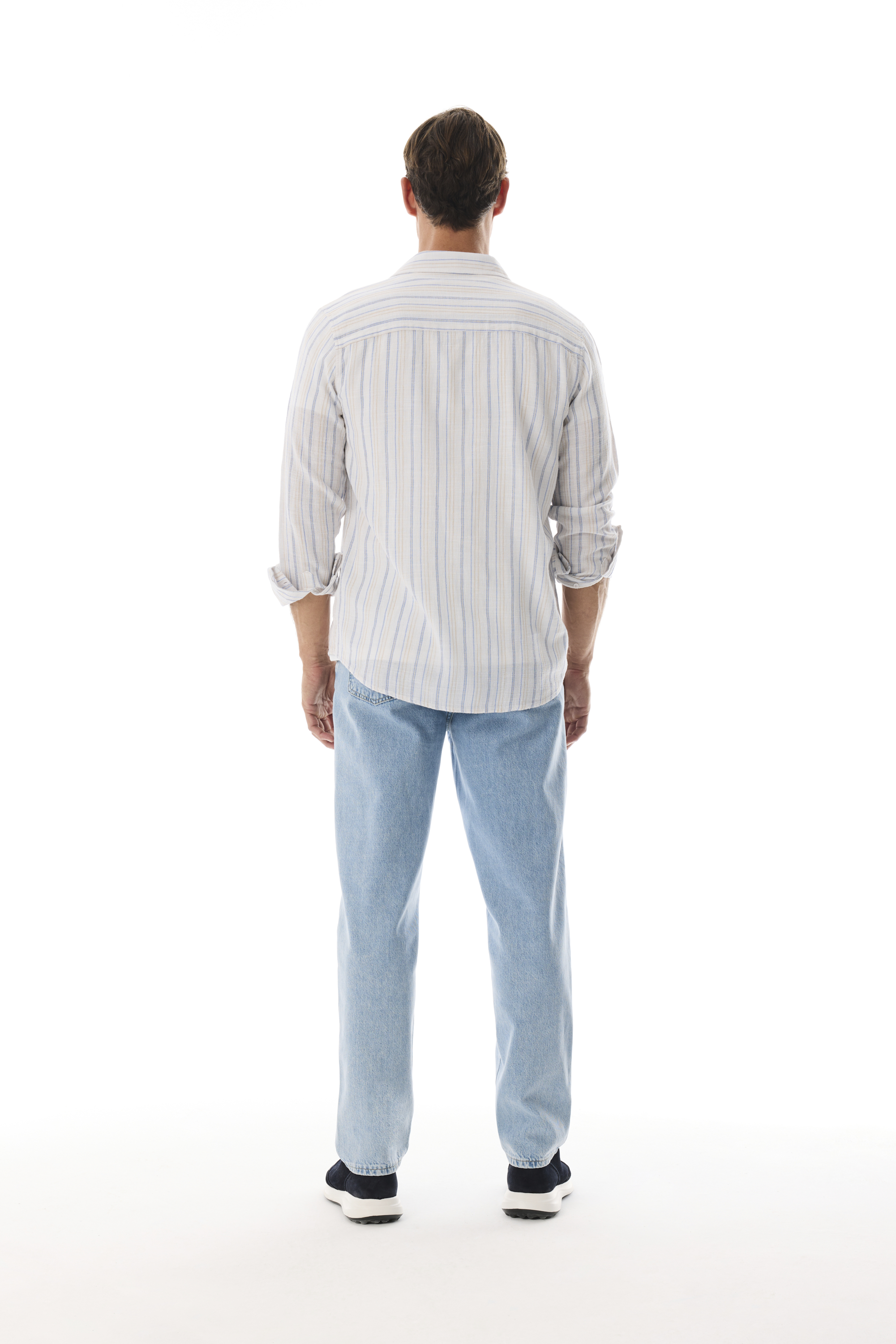 REGULAR FIT ÇİZGİLİ CASUAL UZUN KOLLU GÖMLEK