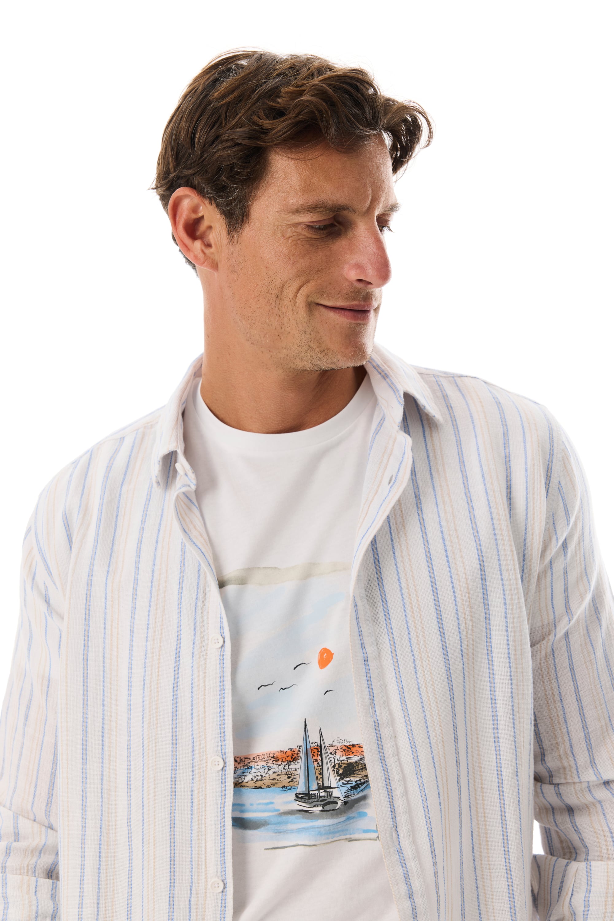 REGULAR FIT ÇİZGİLİ CASUAL UZUN KOLLU GÖMLEK