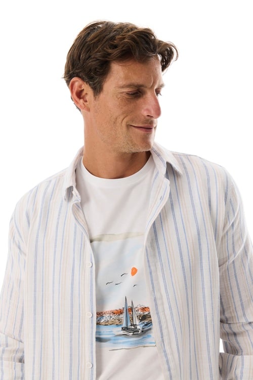  REGULAR FIT ÇİZGİLİ CASUAL UZUN KOLLU GÖMLEK