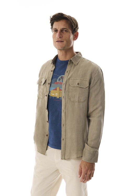  REGULAR FIT ÇİFT CEPLİ UZUN KOLLU GÖMLEK